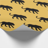 Papier Cadeau Panthère noire sur or (Coin)