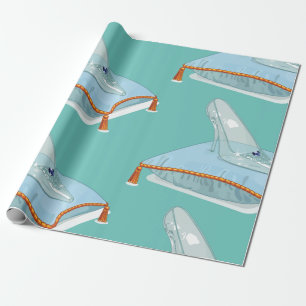 Papier Cadeau Pantoufle en verre sur un coussin