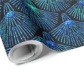 Papier Cadeau paon (Coin rond)