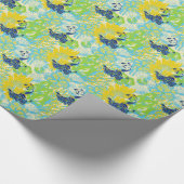 Papier Cadeau paon à fleurs (Coin)