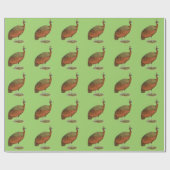 Papier Cadeau Paon : Congo Peahen (Plat)