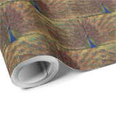 Papier Cadeau Paon dansant (Coin rond)