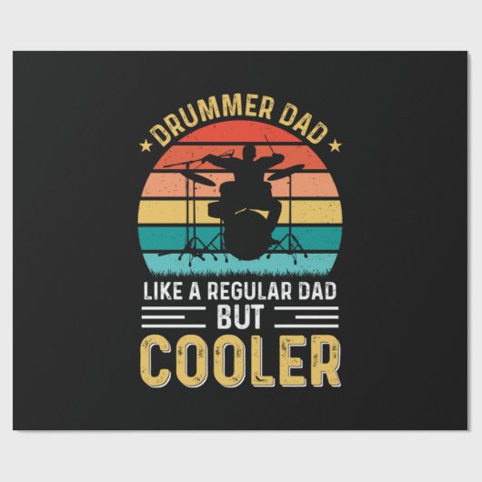 Papier Cadeau Papa batteur (Plat)