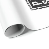 Papier Cadeau Papa béni Croix Christian Vintage Typographie De (Coin rond)