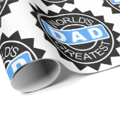 Papier Cadeau Papa le plus grand du monde (Coin rond)
