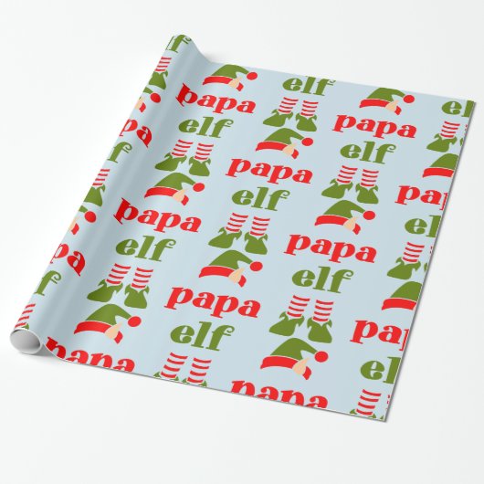 PAPIER CADEAU PAPA NOËL LIVRE "PAPA ELF" (Déroulé)