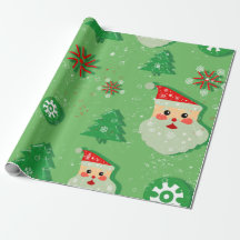 Papá Noel y Abetos Festivos