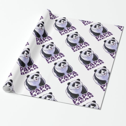 Papier Cadeau Papa Panda Bear (Déroulé)