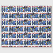 Papier Cadeau Papa Policier Héros (Plat)