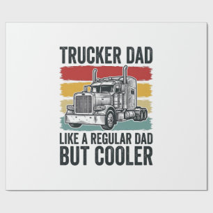 Papier Cadeau Papa routier comme un papa normal mais T-shirt plu