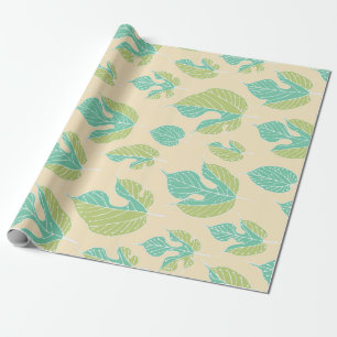 Papier Cadeau Pape d'enrobage Motif Feuille Mulberry contemporai