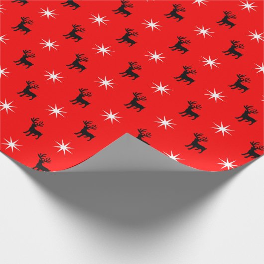 Papier Cadeau Papel de presente com renas e estrela (Coin)