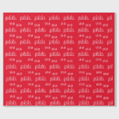 Papier Cadeau Papel De Regalo Christmas red modern Wrapping Pape (Plat)