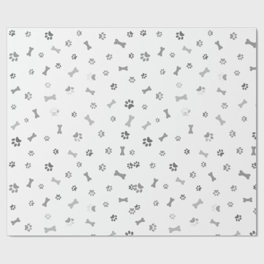 Papier Cadeau Papel de regalo con patas de perro (Plat)