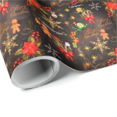 Papier Cadeau Papel de Regalo Elegante moderno en Mosaico (Coin rond)