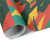 Papier Cadeau Papel de regalo motosierra (Coin rond)