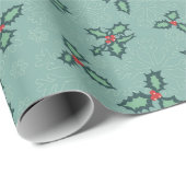 Papier Cadeau Papel de regalo navidad color turquesa (Coin rond)