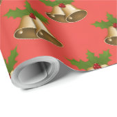 Papier Cadeau Papel de Regalo Premium Campanas Navideñas (Coin rond)