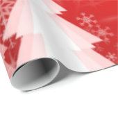 Papier Cadeau Papel para navidad red white Merry Christmas (Coin rond)