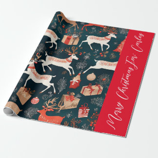 Papier Cadeau Papel regalo navideño personalizado