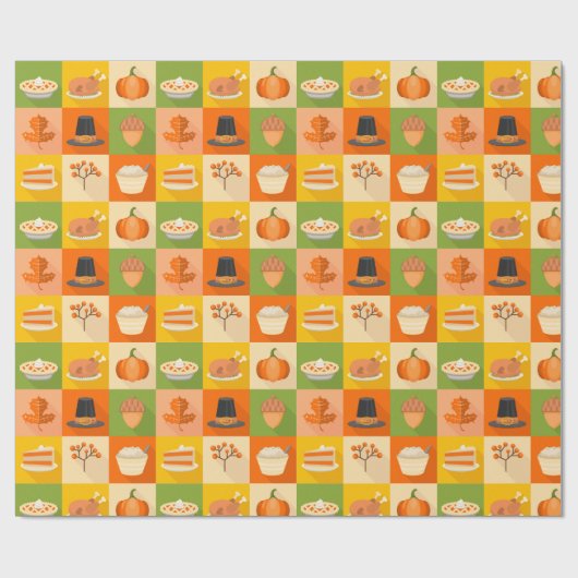 Papier Cadeau Paper de Thanksgiving (Plat)