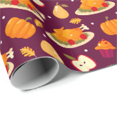 Papier Cadeau Paper de Thanksgiving (Coin rond)