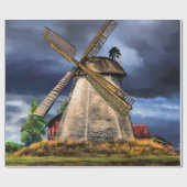 Papier Cadeau Paper Netherlands Windmill Landscape Wrapping (Plat)