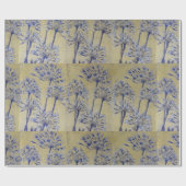 PAPIER CADEAU PAPER WRAPPING. AGAPANTHUS DORÉ (Plat)