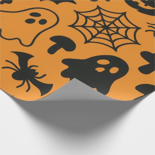 Papier Cadeau Paper wrapping paper with Halloween-themed pattern (Coin)
