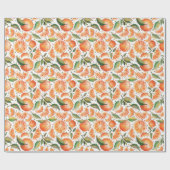 Papier Cadeau Papier à Baby shower d'oranges (Plat)