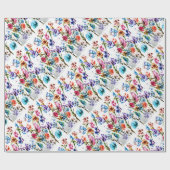 PAPIER CADEAU PAPIER À BOUTEILLES ET BLOOMS (Plat)