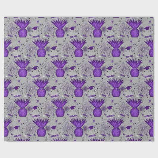 Papier Cadeau PAPIER À CADEAU gris-violet 2020 Grad Centerpiece (Plat)