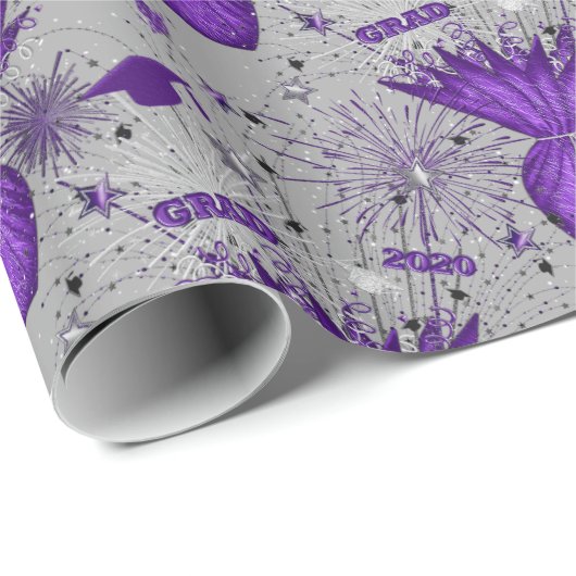 Papier Cadeau PAPIER À CADEAU gris-violet 2020 Grad Centerpiece (Coin rond)