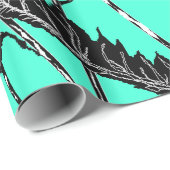 Papier Cadeau Papier à capuchon Turquoise - Choisissez votre cou (Coin rond)