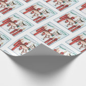 Papier Cadeau Papier à découpe vintage Rudolph (Coin)