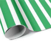 Papier Cadeau Papier à écailles rayées vert et blanc (Coin rond)