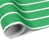 Papier Cadeau Papier à écailles rayées vert et blanc (Coin rond)