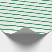 Papier Cadeau Papier à écailles rayées vert et blanc (Coin)