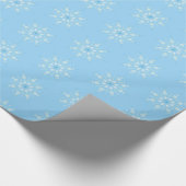 Papier Cadeau Papier à écrêter de Noël - flocons de neige bleu (Coin)