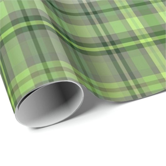 Papier Cadeau Papier à enveloppement à bison vert (Coin rond)