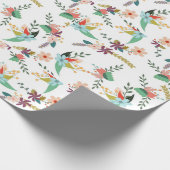 Papier Cadeau Papier à enveloppement à écran floral (Coin)
