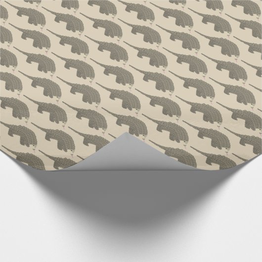 Papier Cadeau Papier à enveloppement à motifs Pangolins (Coin)