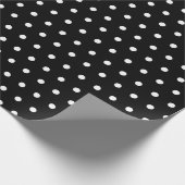 Papier Cadeau Papier à enveloppement à points Polka Noir (Coin)
