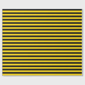 Papier Cadeau Papier à enveloppement à rayures jaune/noir (Plat)