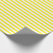 Papier Cadeau Papier à enveloppement à rayures jaunes et blanche (Coin)