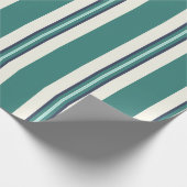 Papier Cadeau Papier à enveloppement à rayures vertes (Coin)