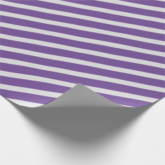 Papier Cadeau Papier à enveloppement à rayures violettes (Coin)