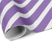 Papier Cadeau Papier à enveloppement à rayures violettes (Coin rond)