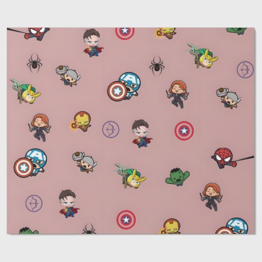 Papier Cadeau Papier à enveloppement à thème Avengers | Marvel S (Plat)