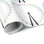 Papier Cadeau Papier à enveloppement à thème Pastel London Eye (Coin rond)